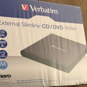 Verbatim Black External Slimline CD/DVD Writer